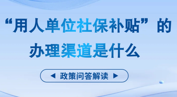 【政策问答图解】“用人单位社保补贴”的办理渠道是什么？